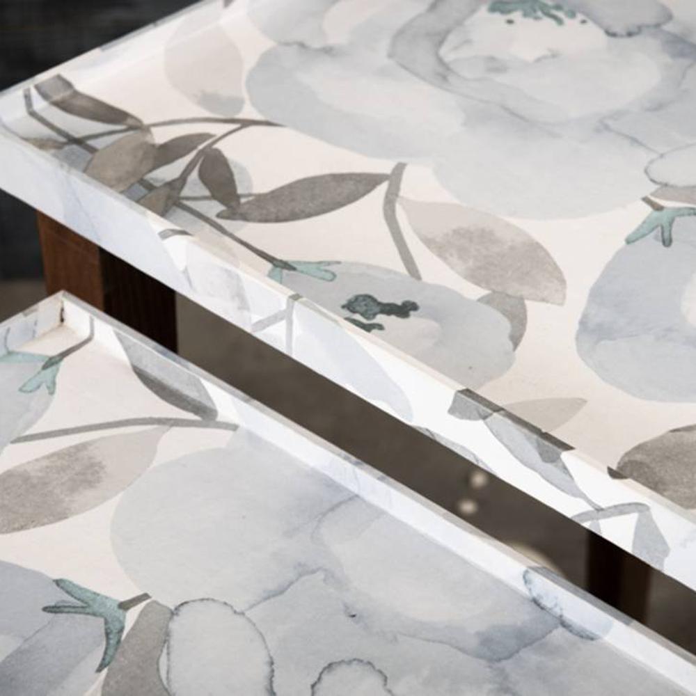 Blossom Solid Wood Nested End Table in Paper Finish - Set of 3