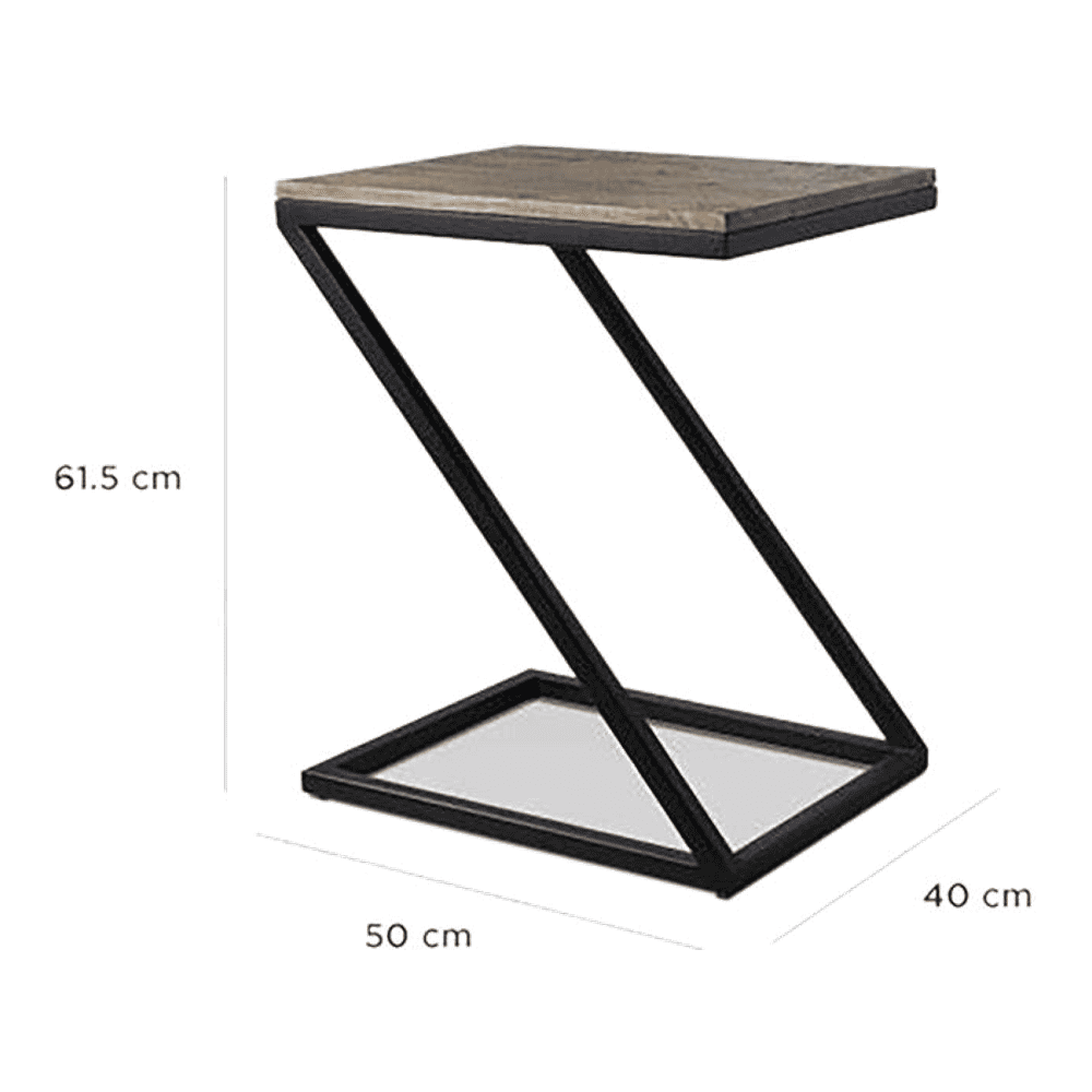 Zeed End Table Black Frame