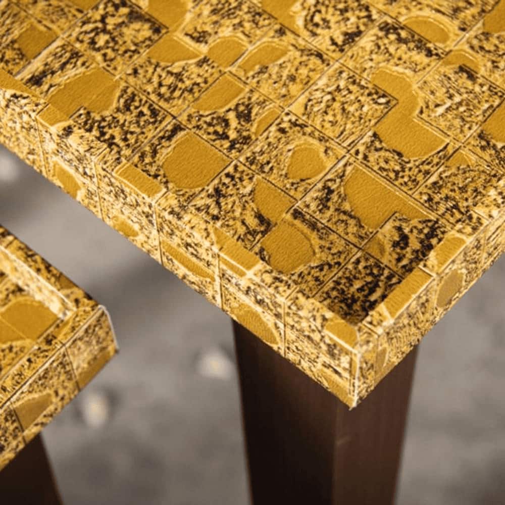 Sunehri Solid Wood Nested End Table in Paper Finish - Set of 3