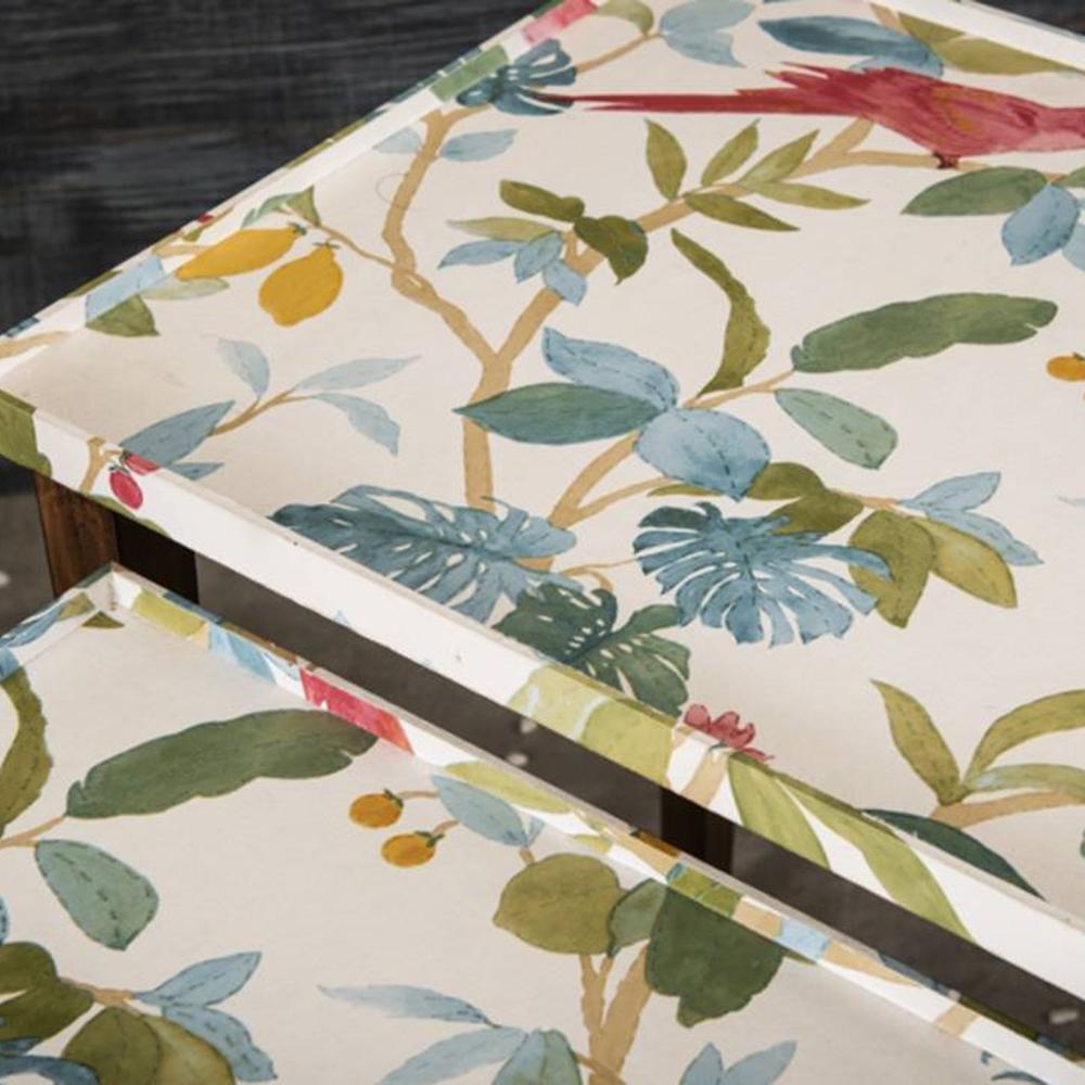 Pakshi Solid Wood Nested End Table in Paper Finish - Set of 3