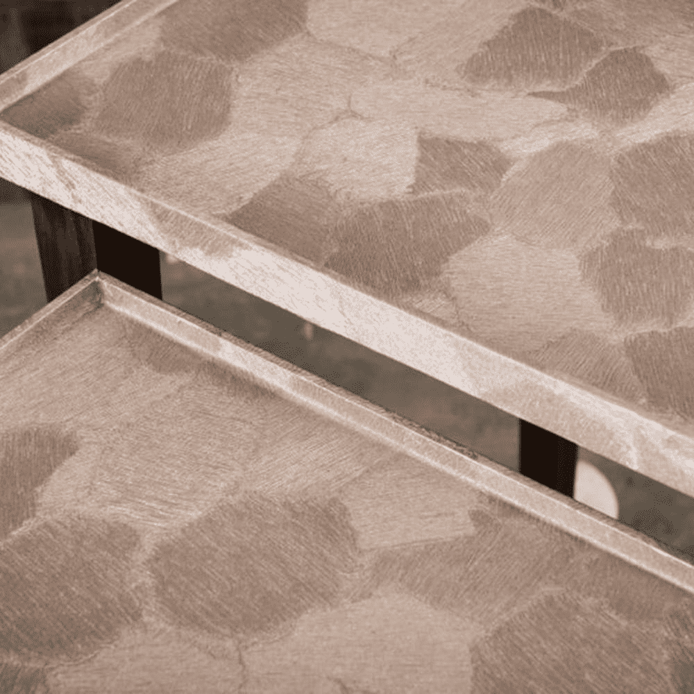 Allure Solid Wood Nested End Table in Paper Finish - Set of 3