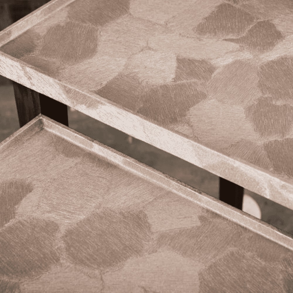 Allure Solid Wood Nested End Table in Paper Finish - Set of 2