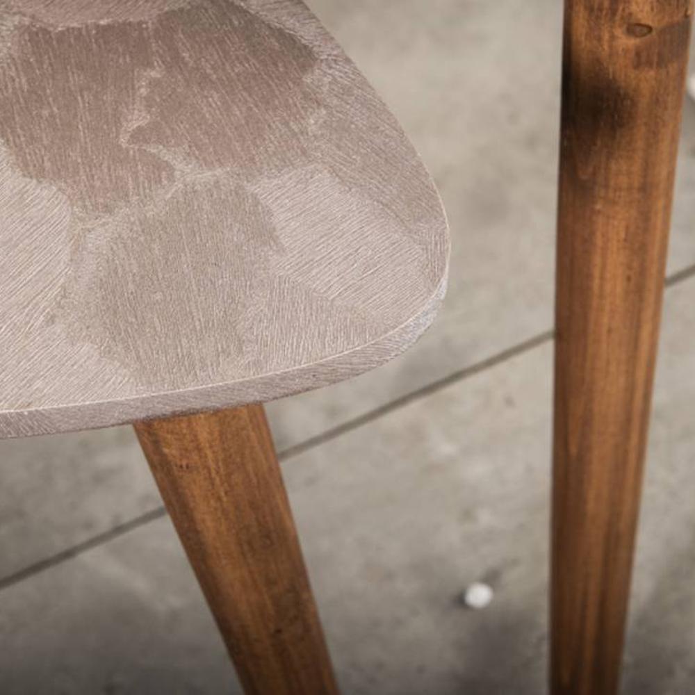 Sinclair Solid Wood Triangle Nested End Table in Paper Finish - Set of 2