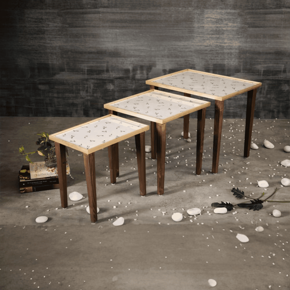 Seagull Solid Wood Nested End Table - Set of 3