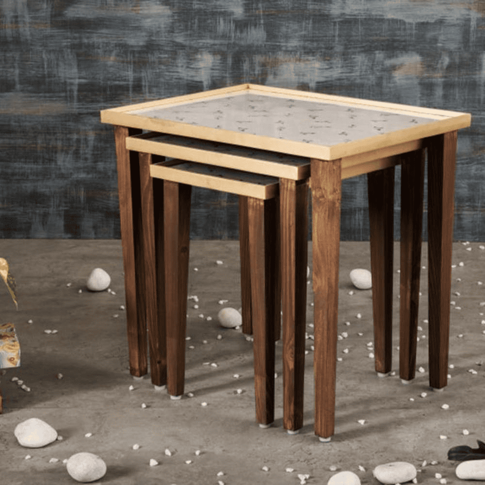 Seagull Solid Wood Nested End Table - Set of 3