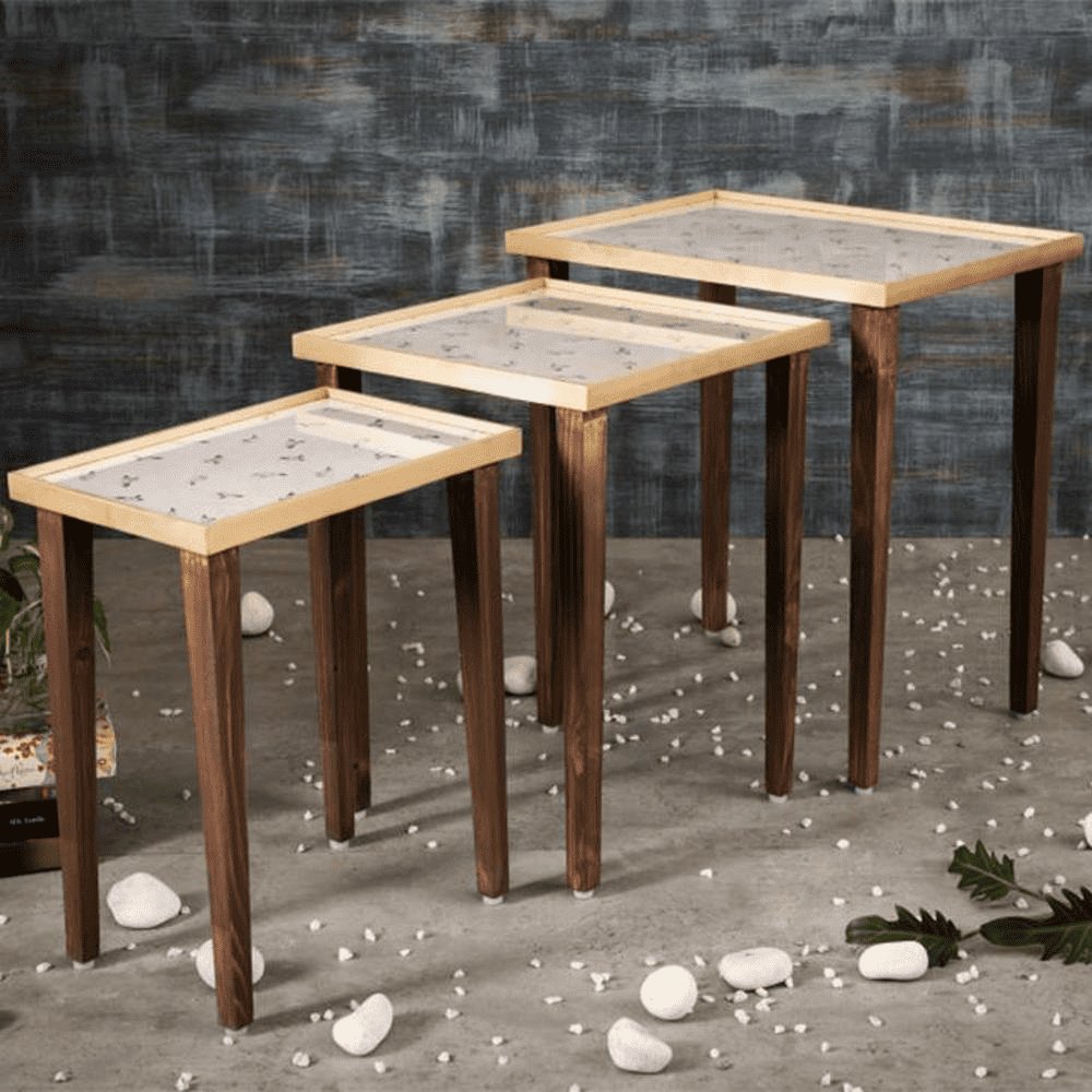 Seagull Solid Wood Nested End Table - Set of 3