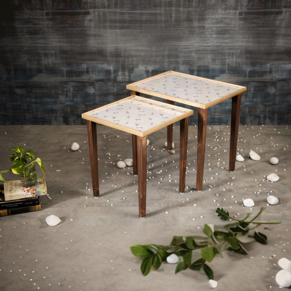 Seagull Solid Wood Nested End Table - Set of 2