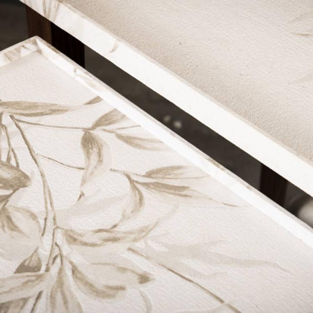 Tehni Solid Wood Nested End Table in Paper Finish - Set of 2