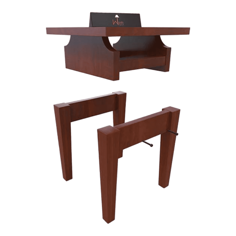 Handmade Unique Design Wooden Sofa Table (Honey Finish)