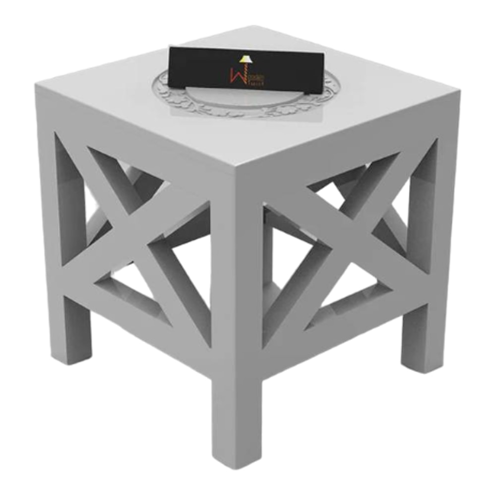 Handcrafted Wooden Square End Table