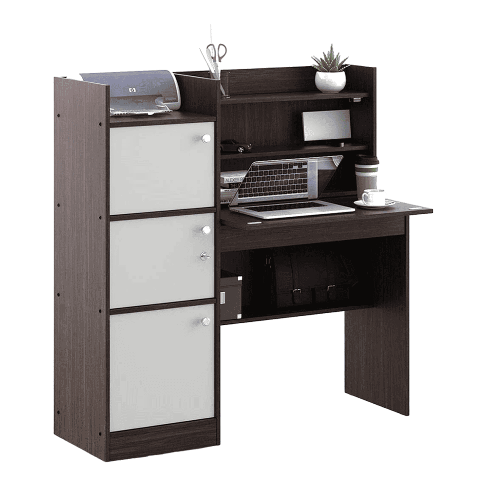 Brook Study Table In Wenge & White Color