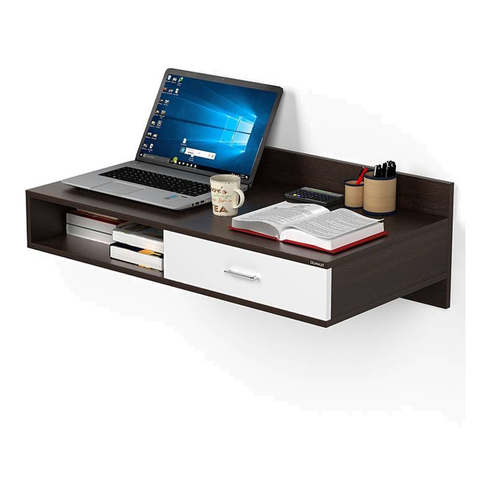 Reynold Wall Mounted Engineered Wood Study Table in Wenge Finish