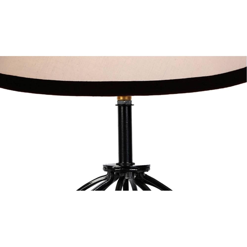 Annie Multicolor cotton Table lamp with Iron Base