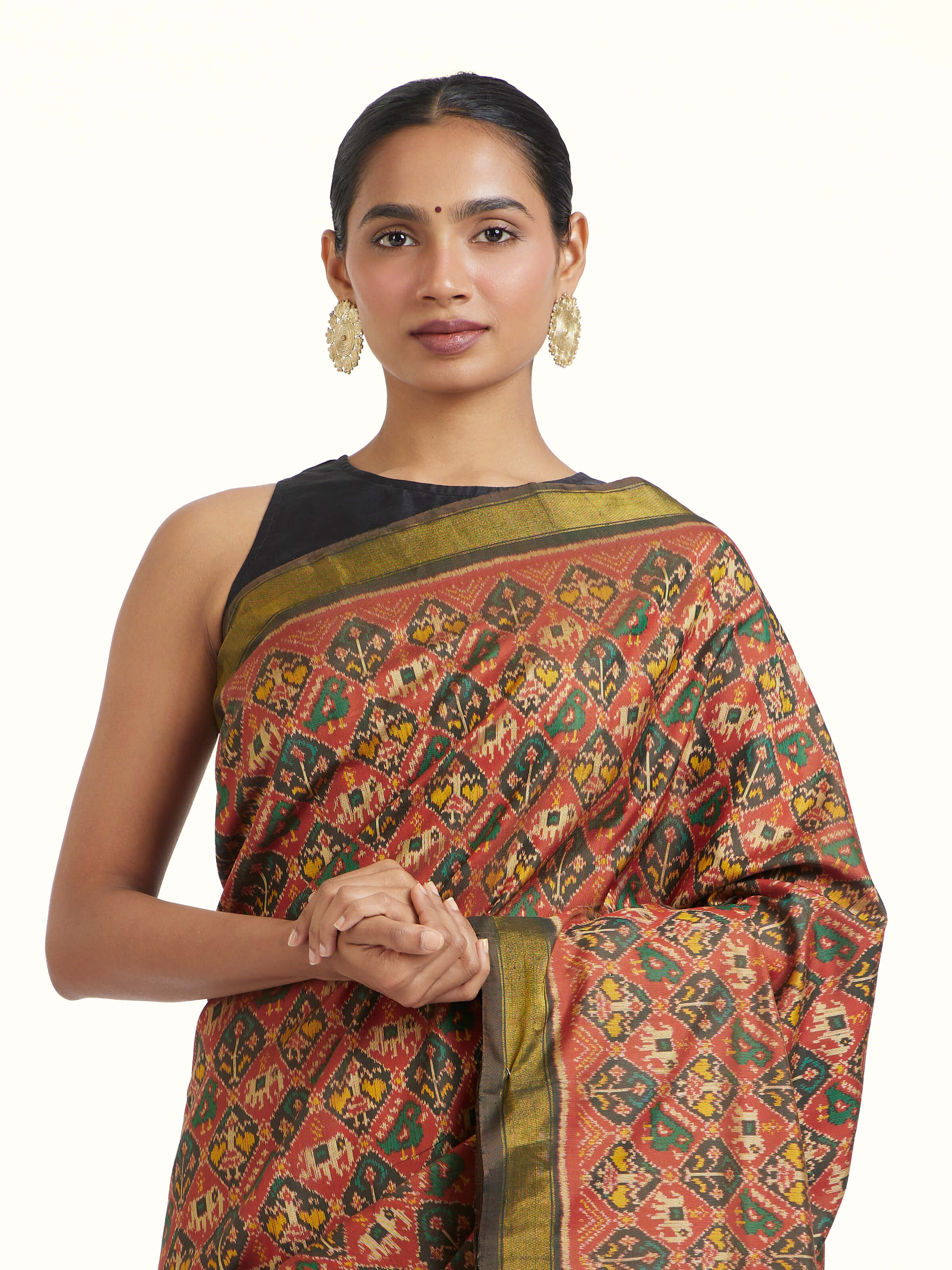 Silk Patola Single Ikat Saree