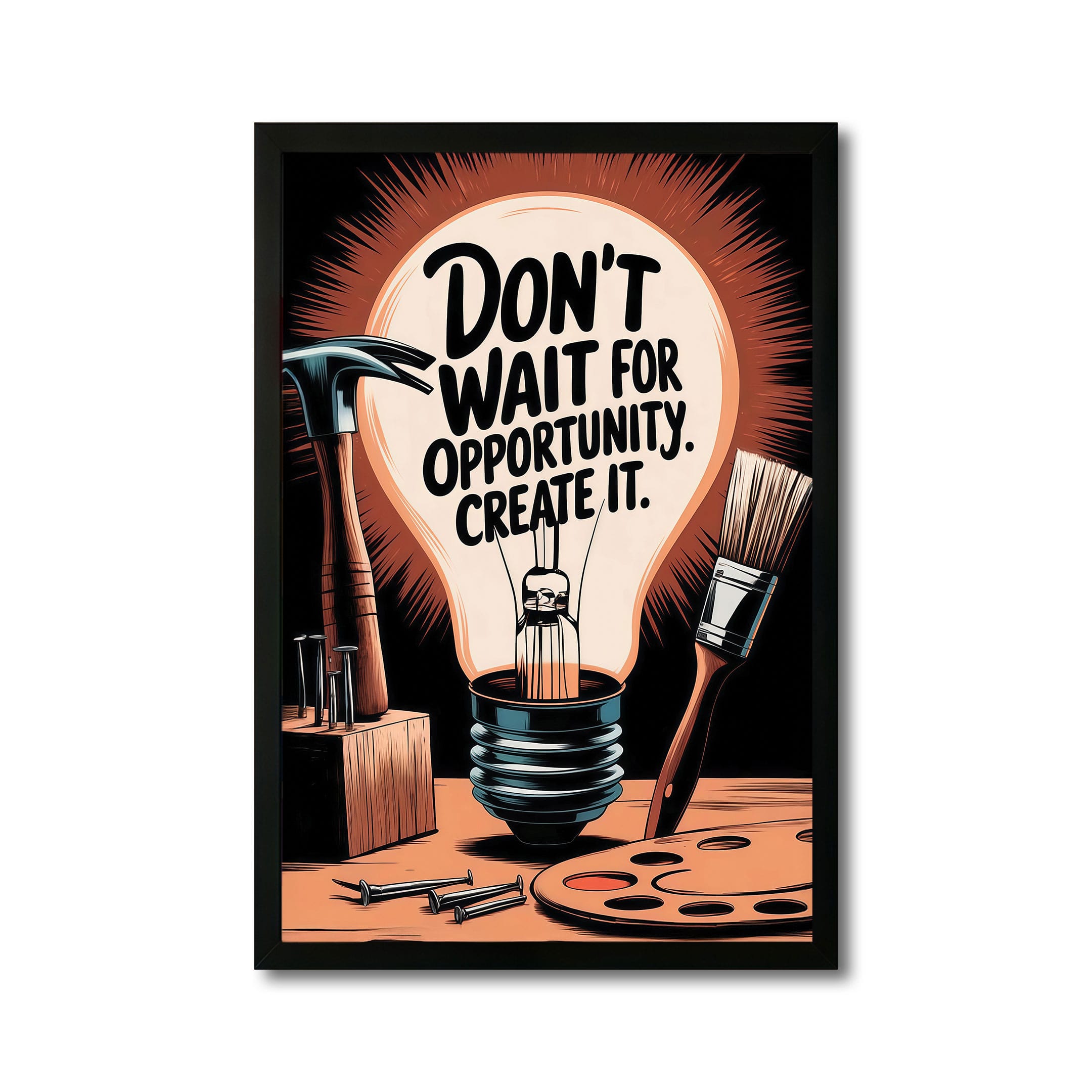The Castle Decor Create Your Opportunity Motivational Wall Art 8x12 Inch - The Castle Decor