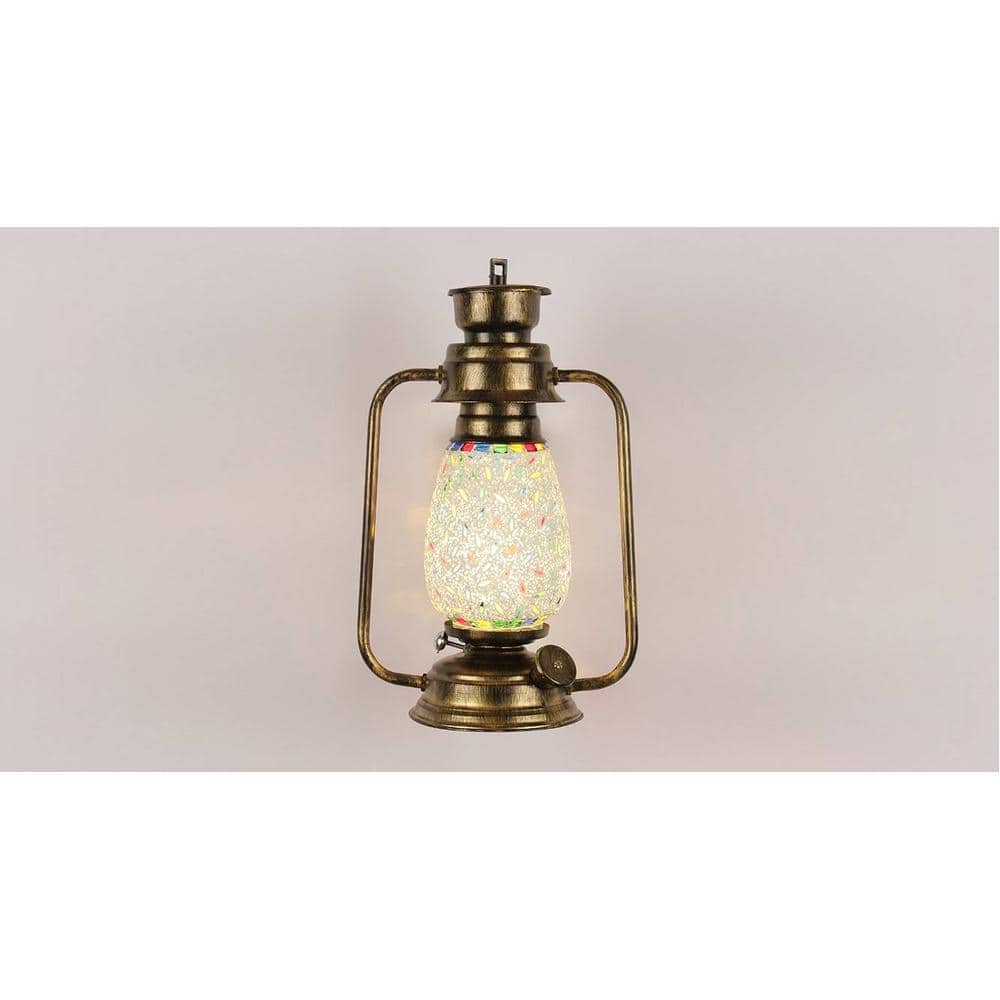 Flora Multicolor Metal Wall Mounted Lantern Lamp