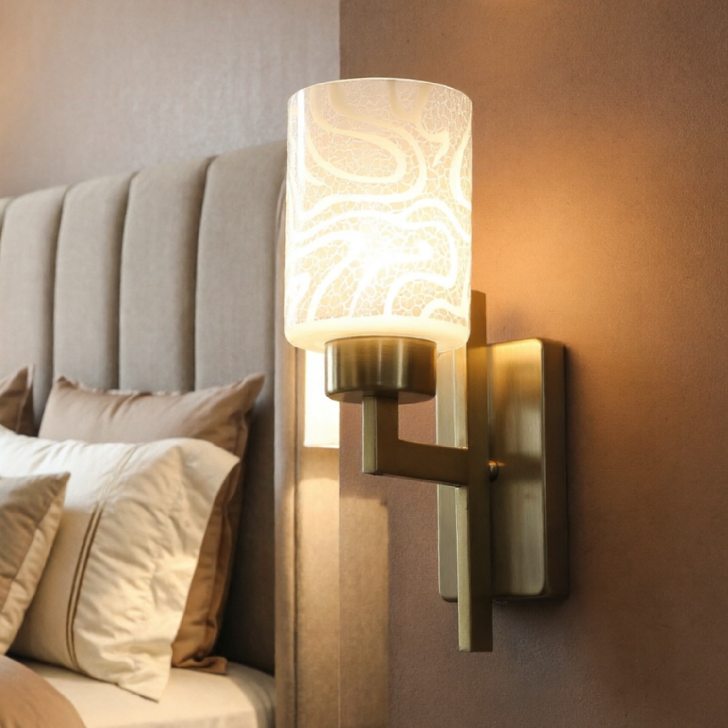 Eliante Modern Wall Lights Mild Steel & Glass Material Antique & White Finish - Eliante