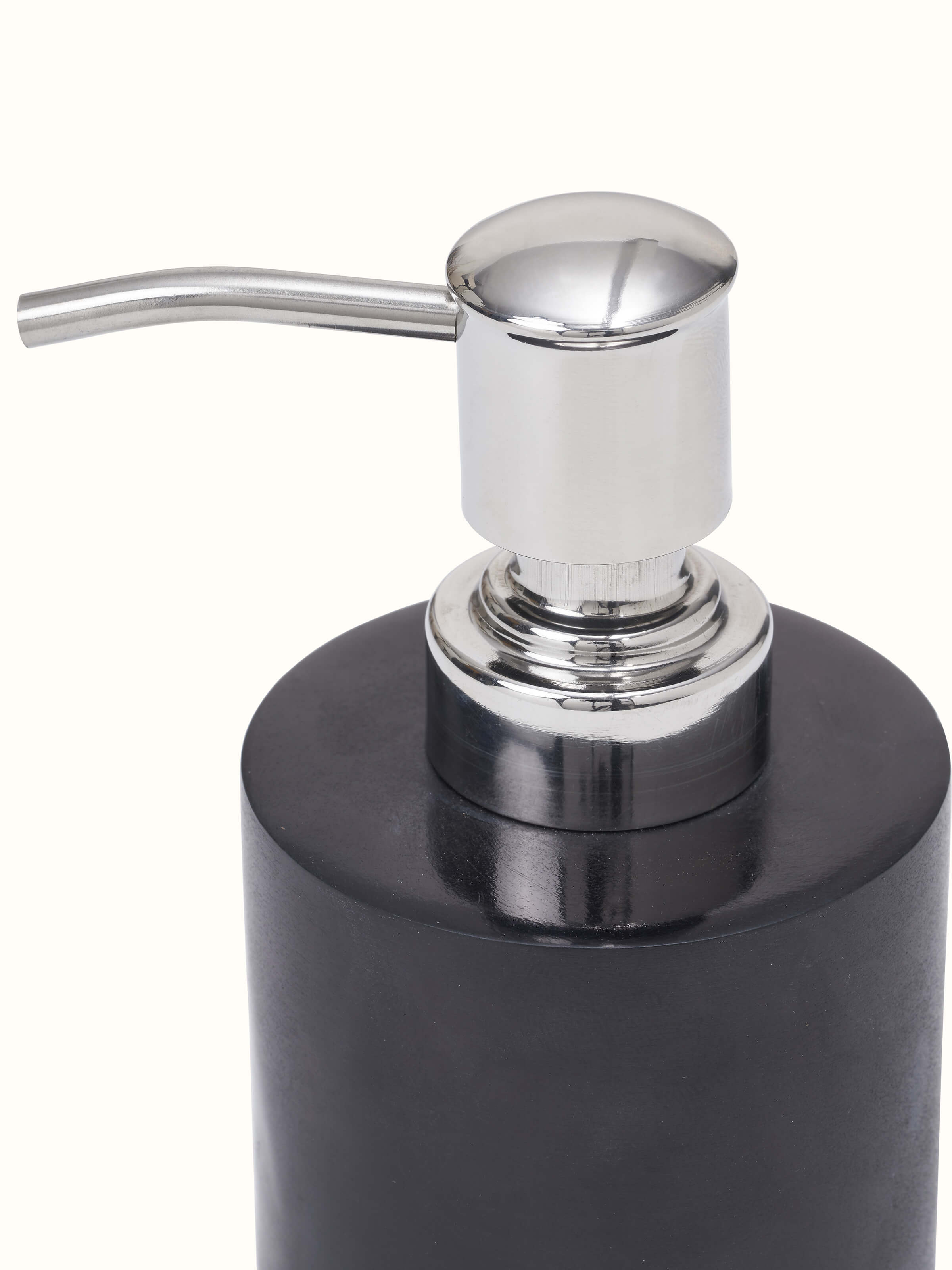Detailed view of Natural Carved Stone Soap Dispenser emphasizing the smooth stone surface and elegant carvings.