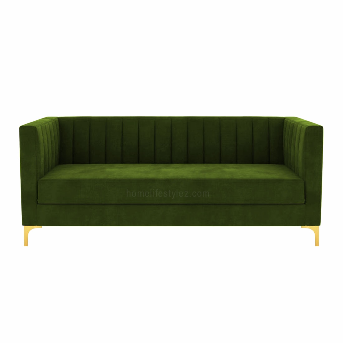 Loris Fabric Sofa - Light Green