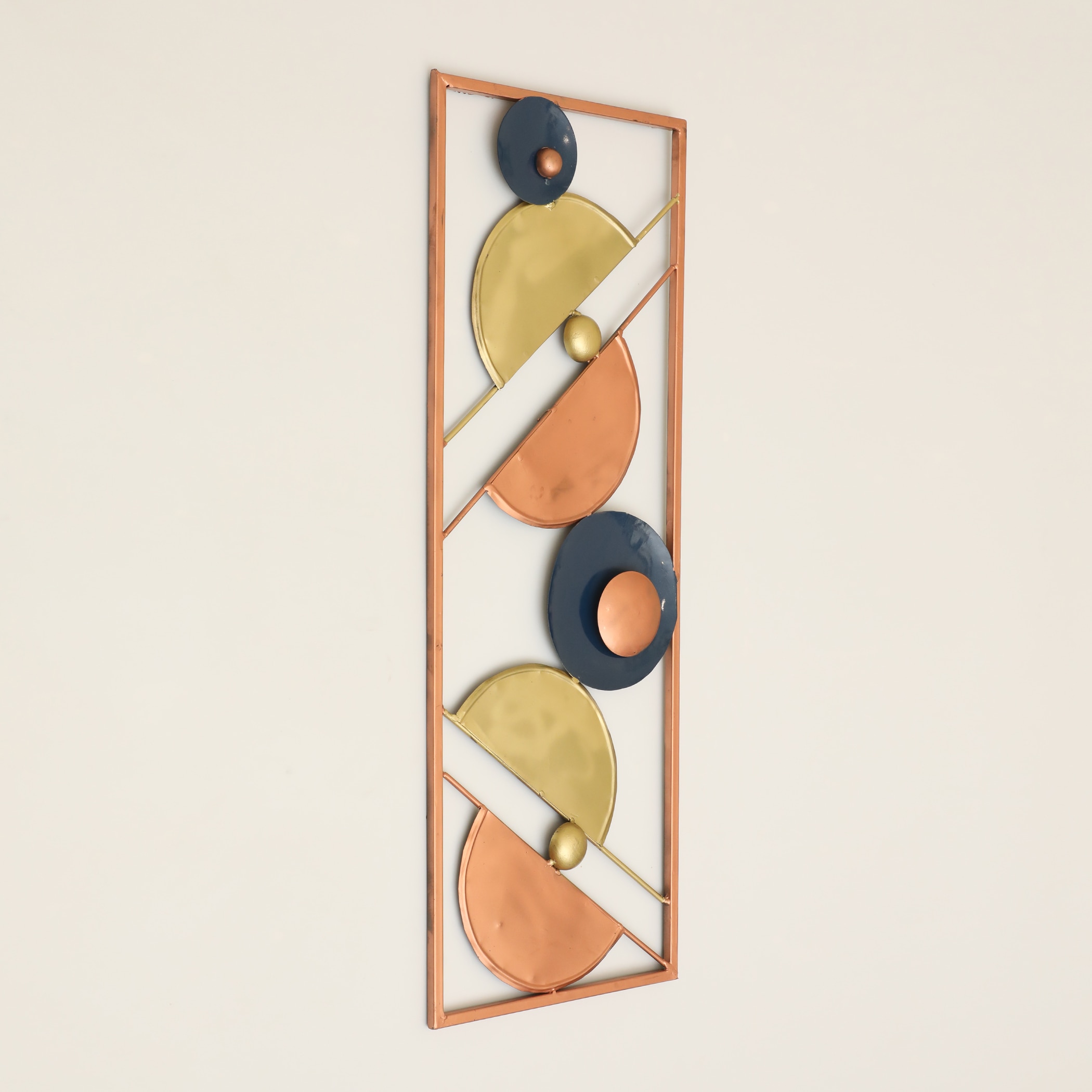 W-Etsu Abstract Metal Wall Decor in Multicolor Set of 1 - Vedas Exports