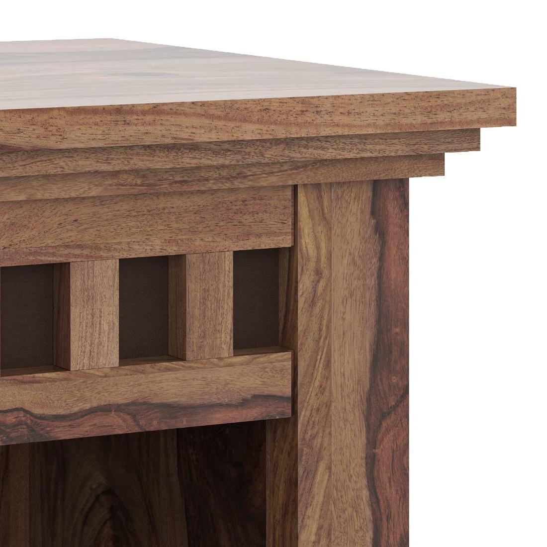 Fidora Solid Wood Bedside Table in Teak Finish