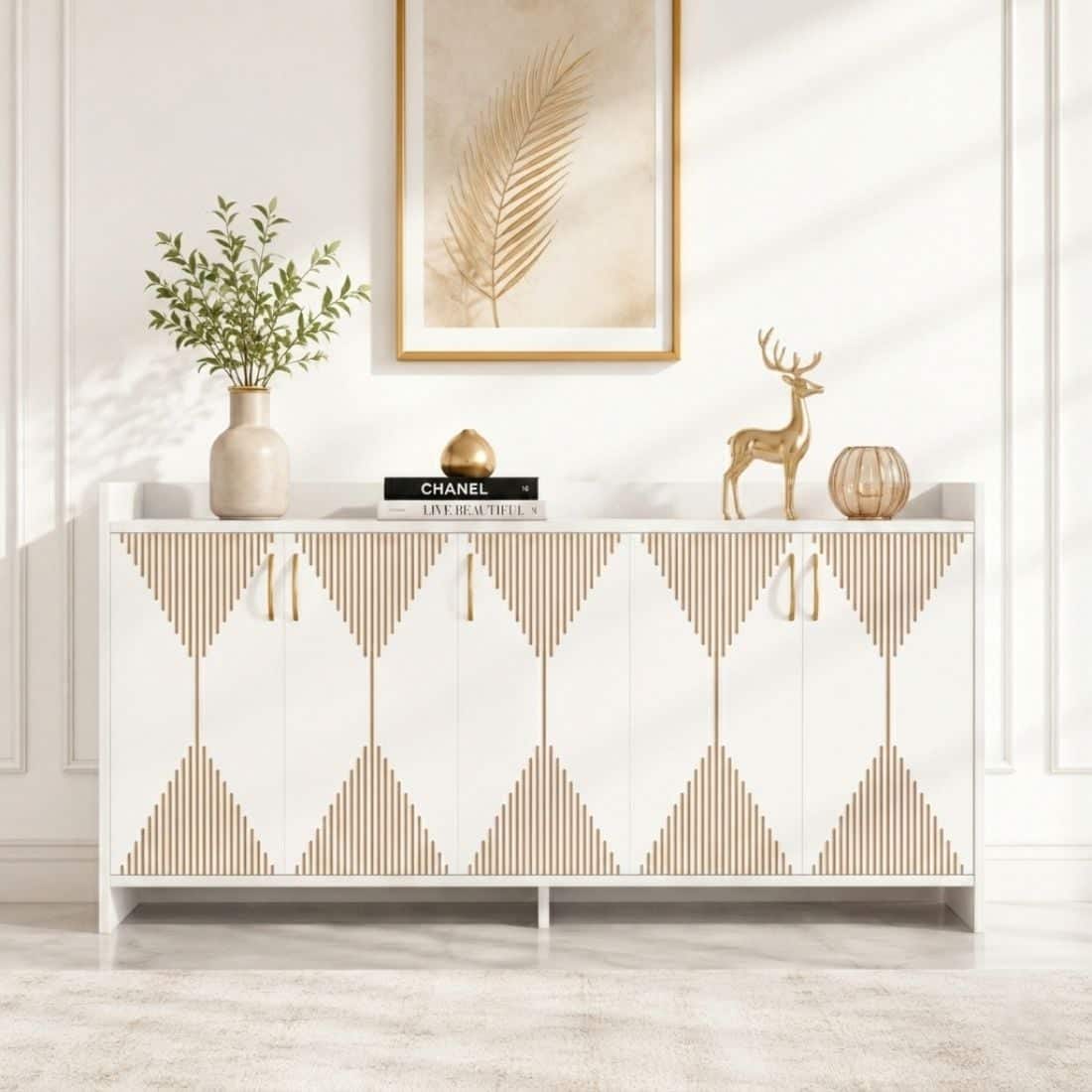 Spydercraft Meko Modern Console Table in Pure White Finish - Spydercraft