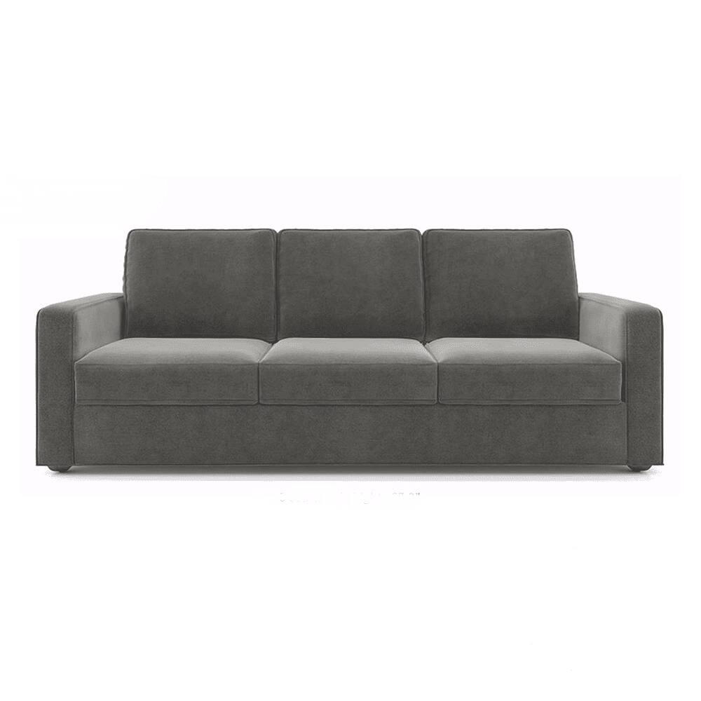 Apollo 3 Seater Fabric Sofa in Ash Grey Velvet Colour