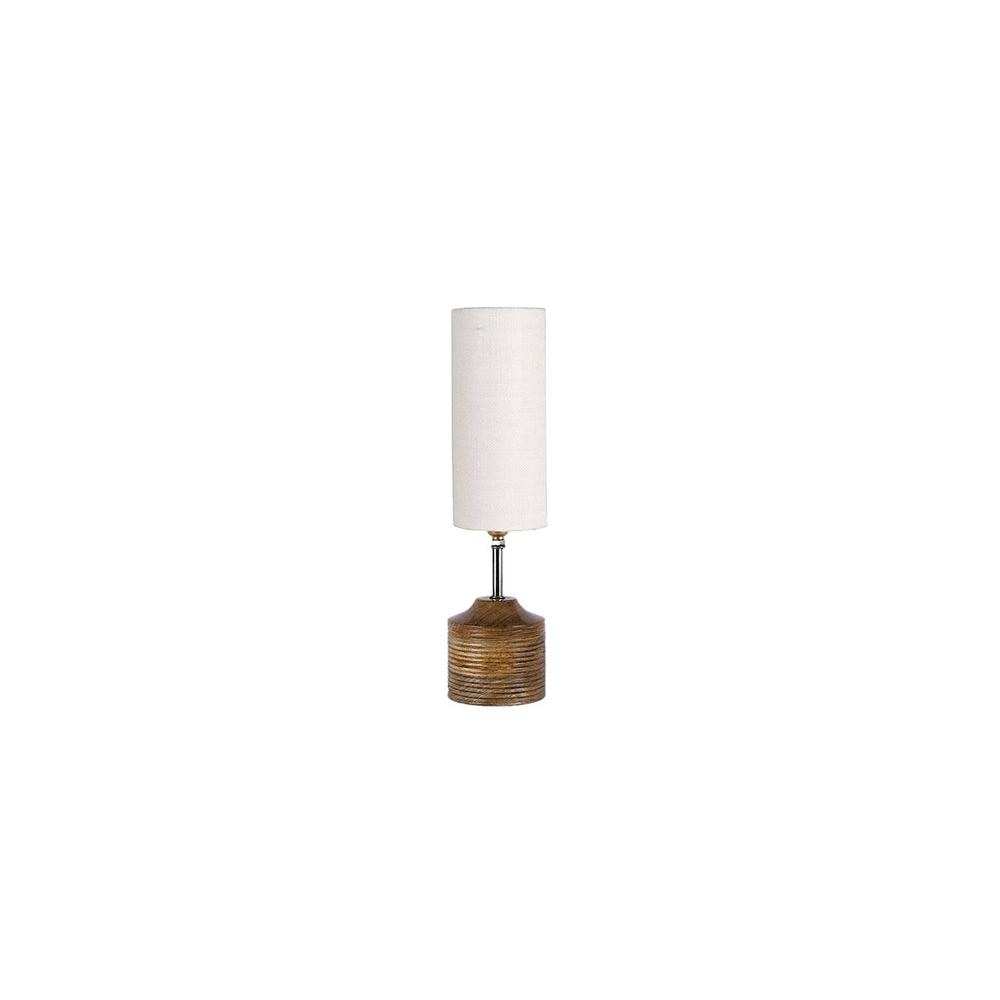 Adalyn Wood Table lamp with White Jute Shade