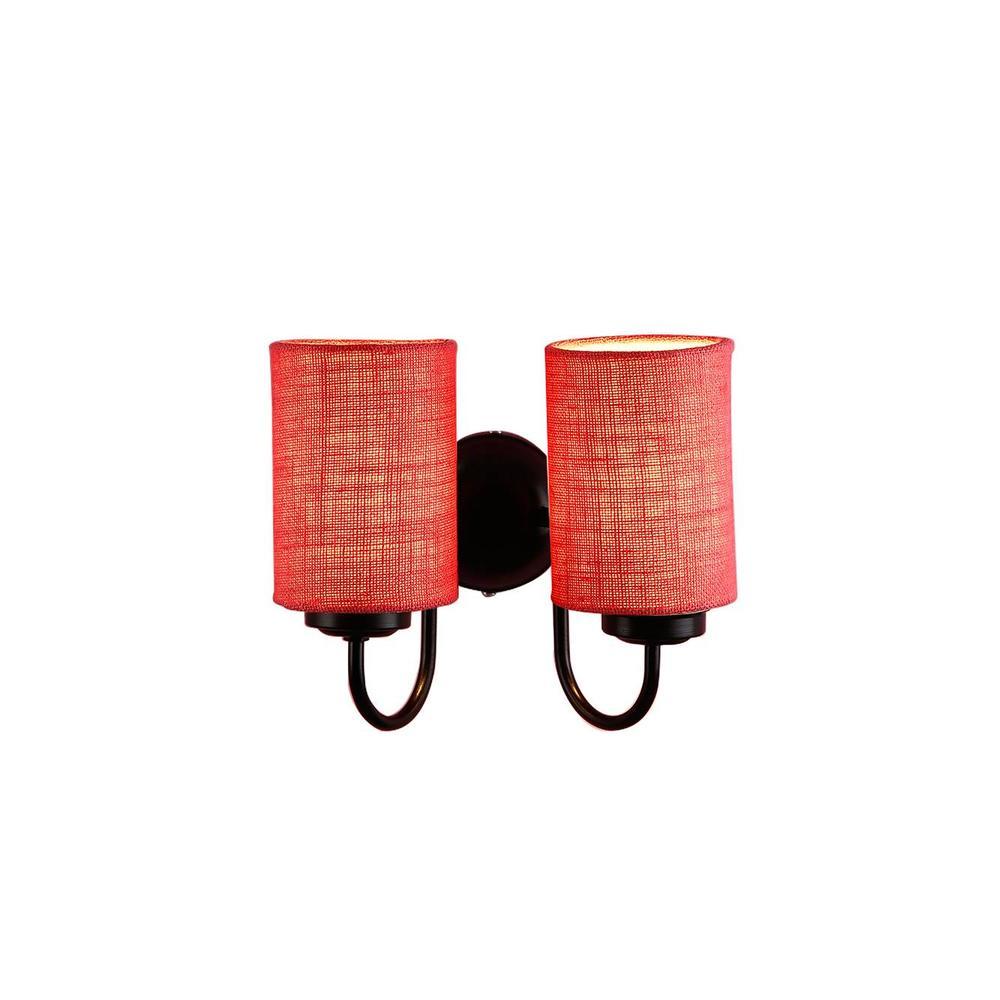 Rayanna Pink Natural Fiber Wall Light
