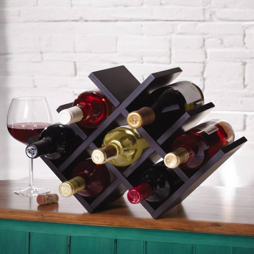Kassel Sheesham Wood Wine Rack for 8 Bottles in Mahogany Finish