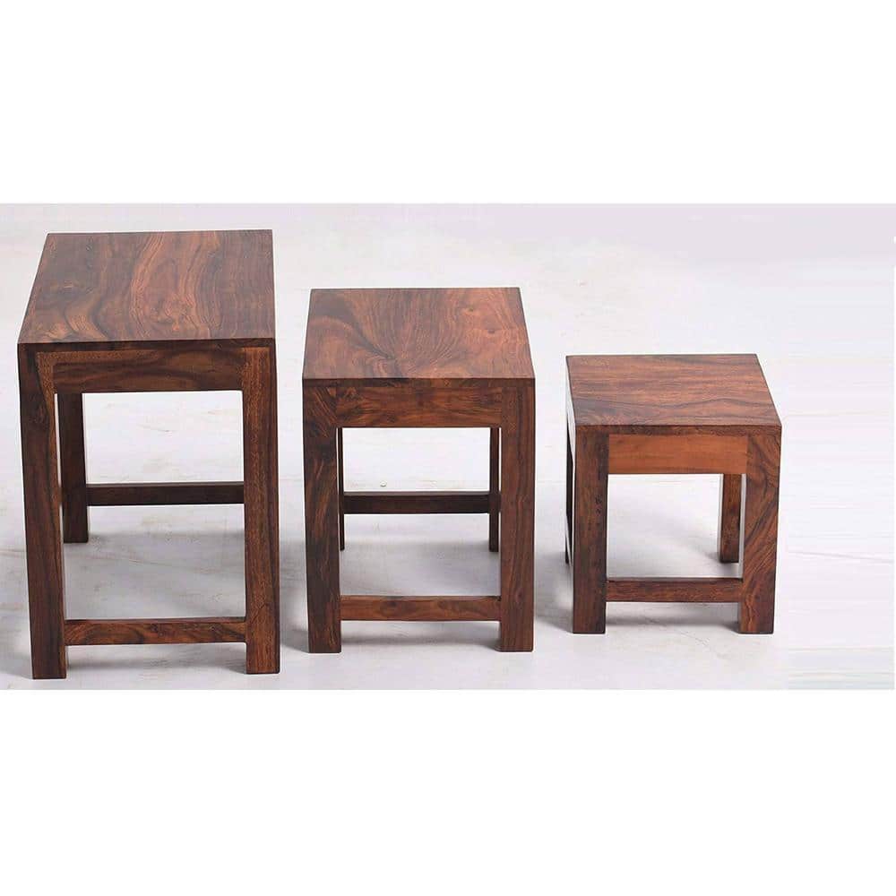 Okiruma Solid Wood Nested Tables - Set of 3