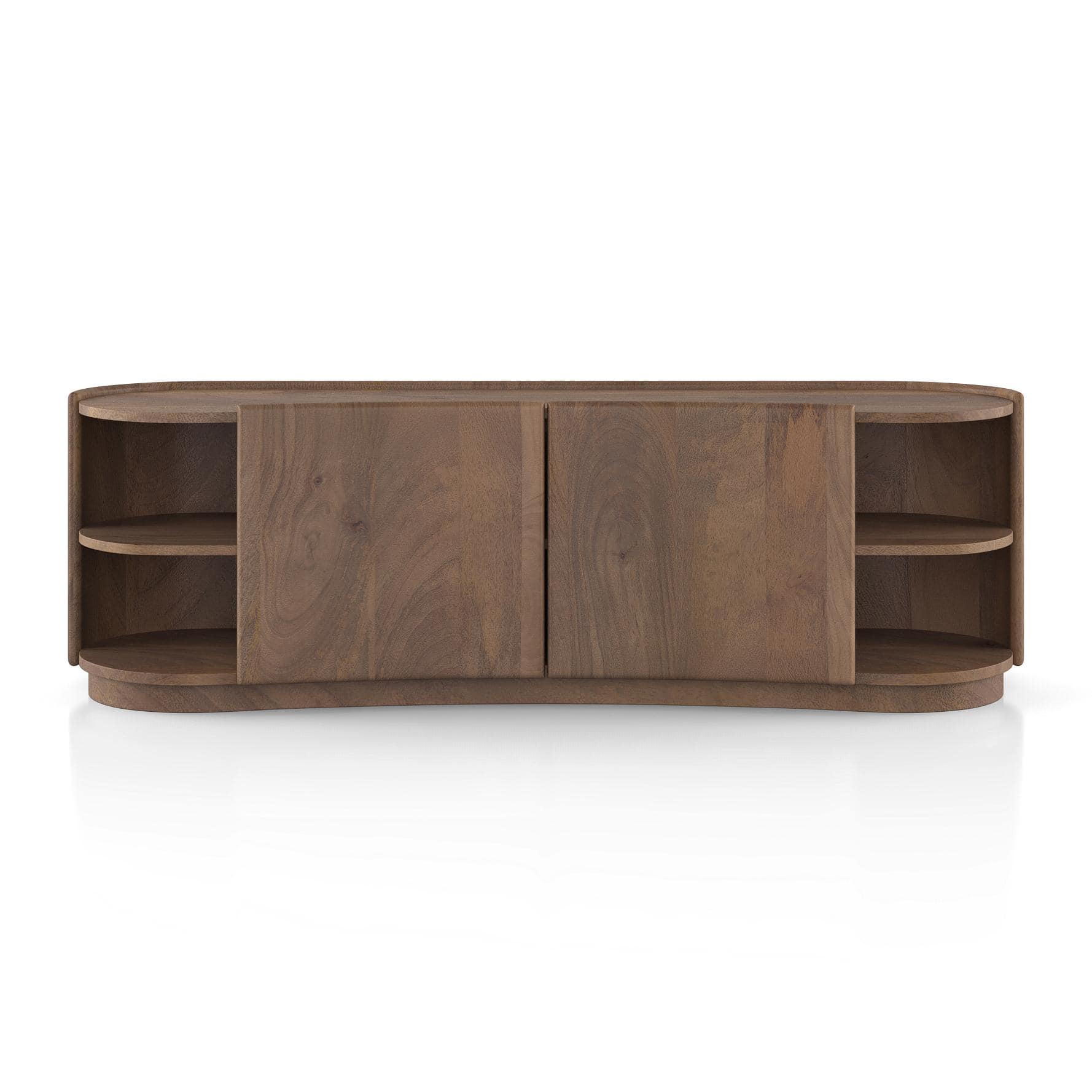 Torin Solid Wood TV Cabinet In Golden Ash Finish