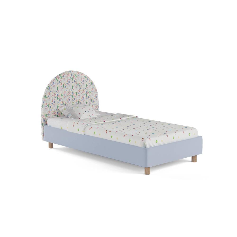 Shoodle Engineered Wood Bed in Blue Colour