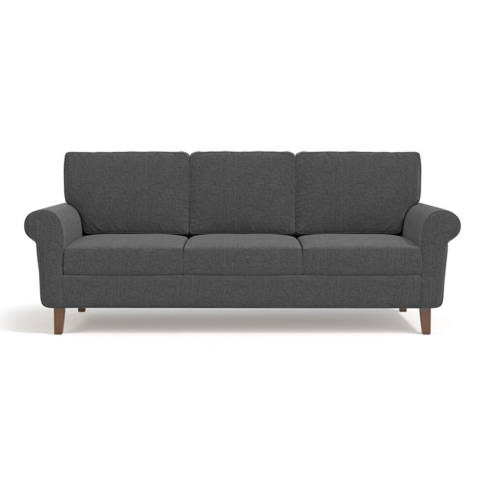 Oxford Sofa (Colour : Steel Grey, Cushion : Hard, Seater : 3+2+1)