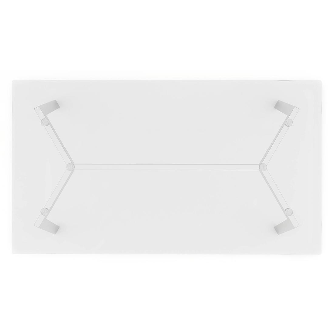 Carmen 6 Seater Glass Top Dining Table In Silver Finish