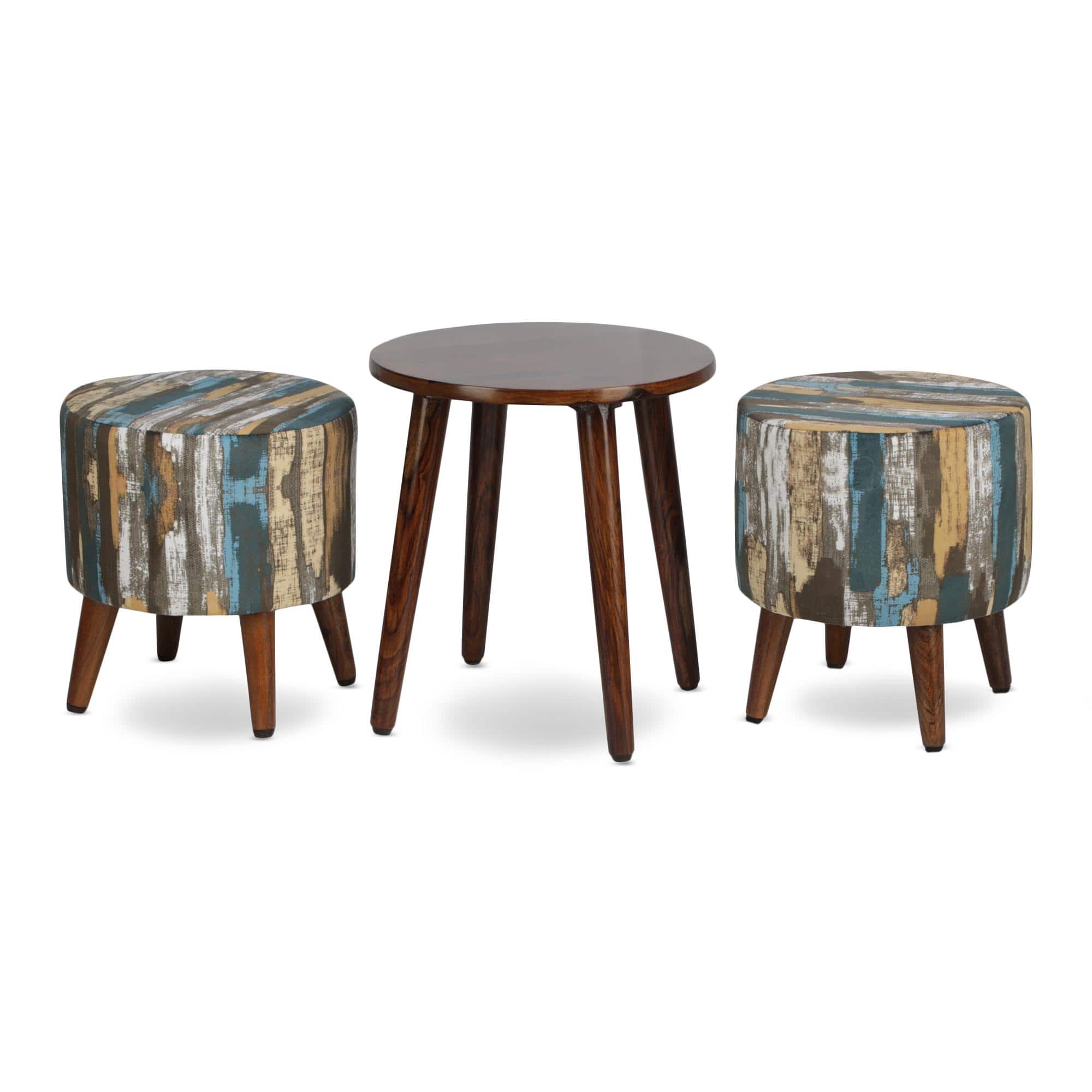 Lavinia Solid Wood  Ottomon in  Multicolor Colour