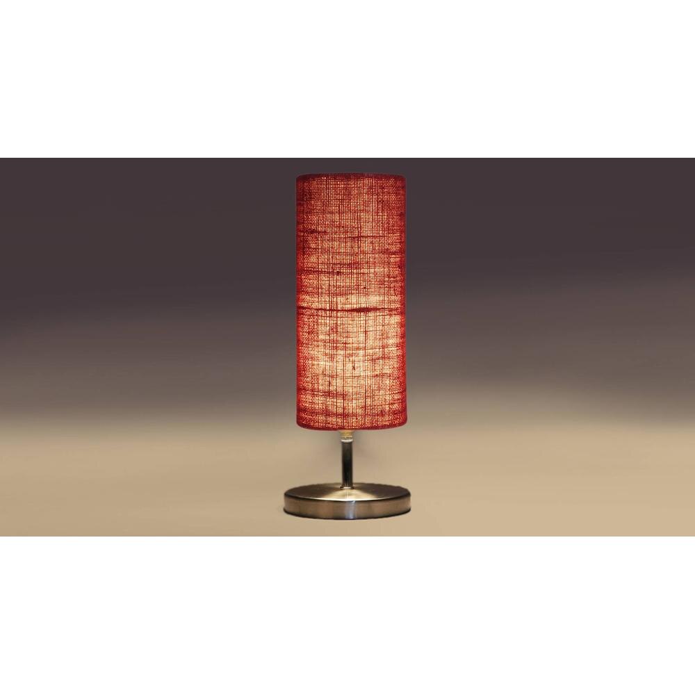 Maroon Jute table lamp with Steel Base -51