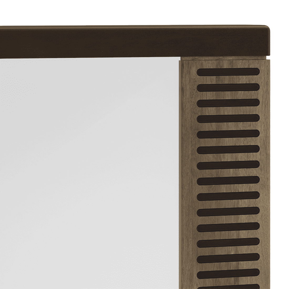 Masai Solid Wood Mirror In American Walnut - 2 Tone Finish