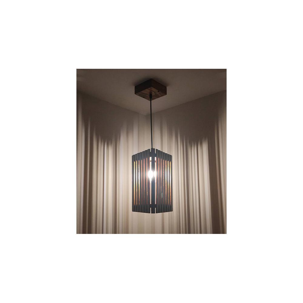 Trika Brown Solid Wood Single Hanging Light