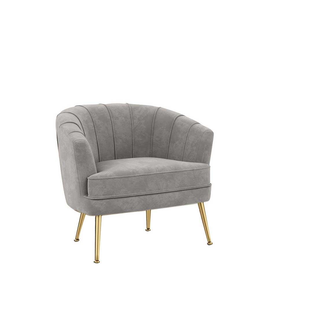 Carl Accent Chair in Grey Colour