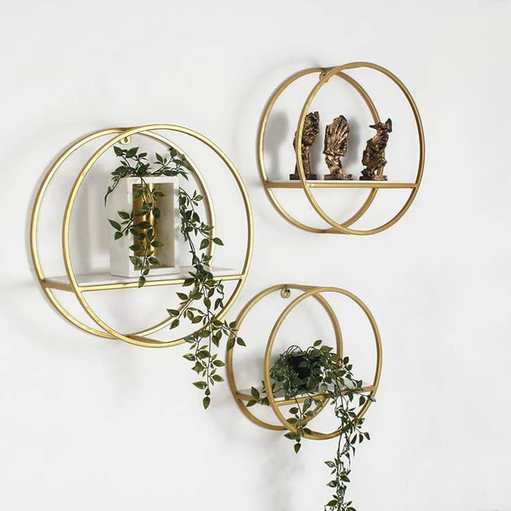 Claymint metal wall shelf