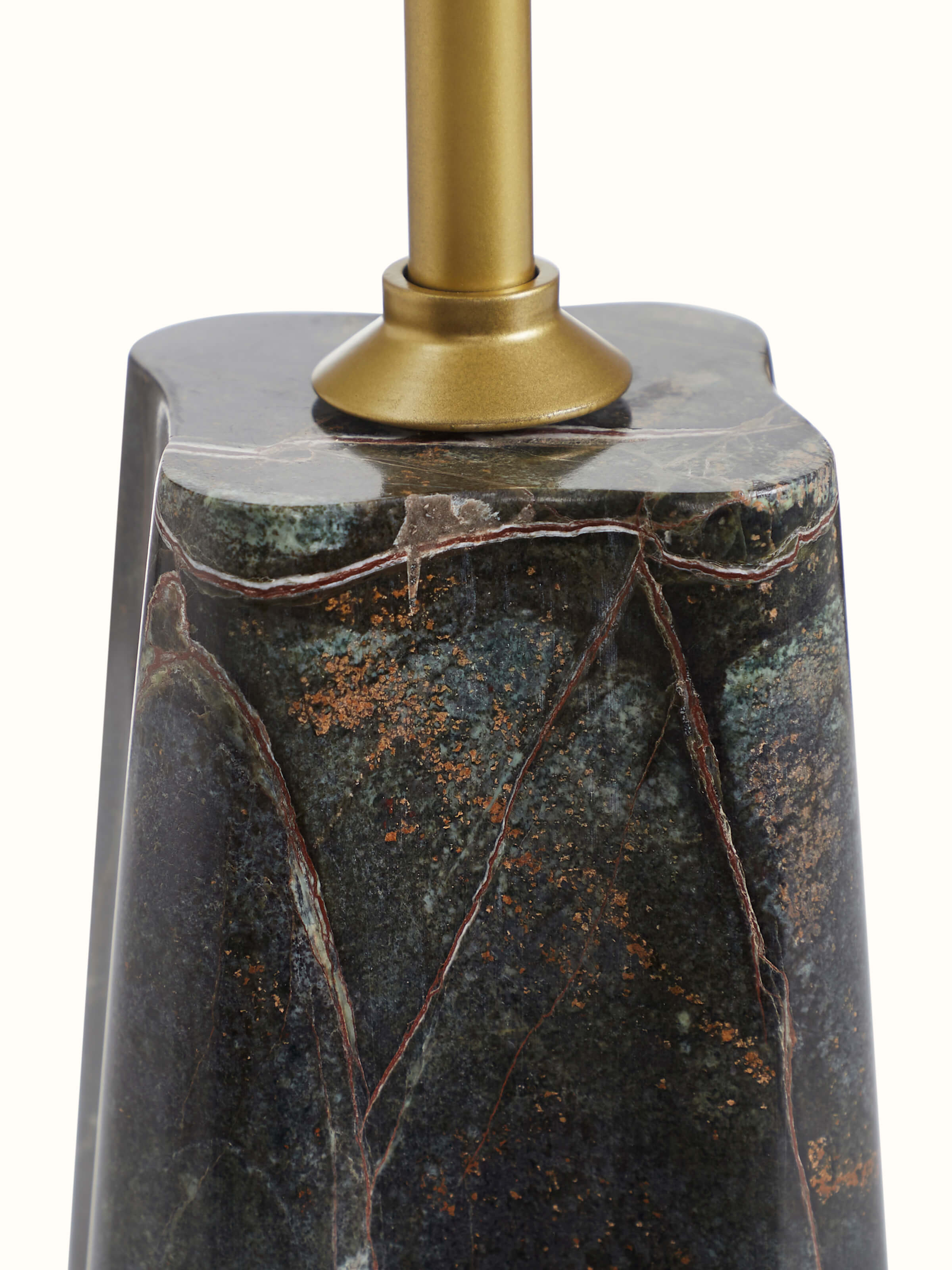 Detail shot of Marble Stone Carving Brass Finish End & Side Table