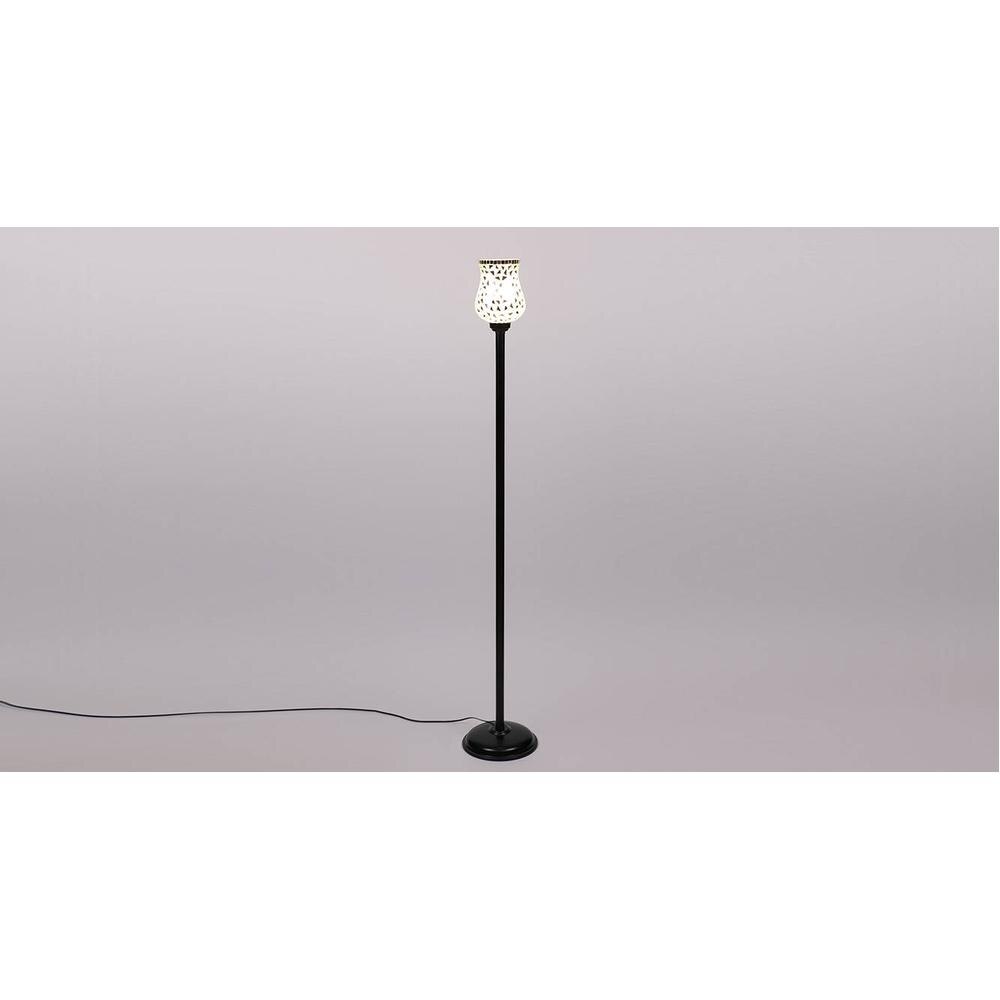 Dixon Black Glass Shade Floor Lamp
