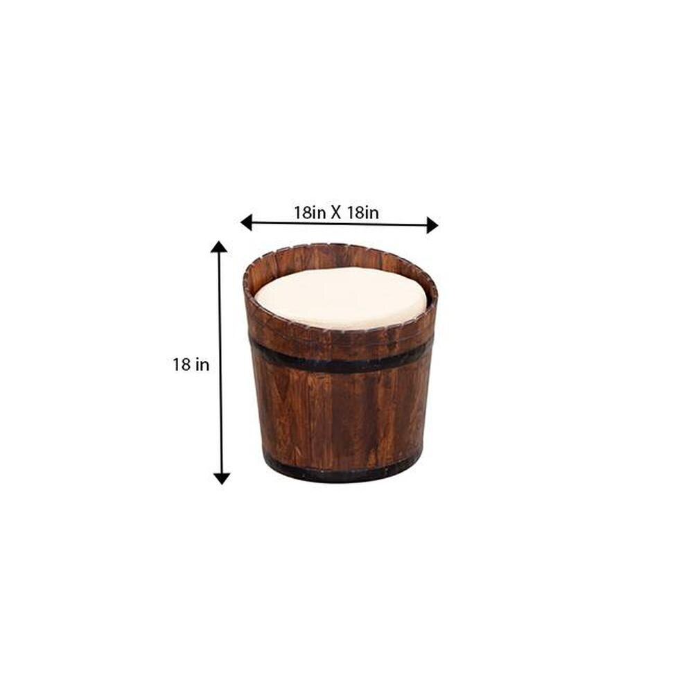 Nilgiri Solid Wood  Stool Brown Colour