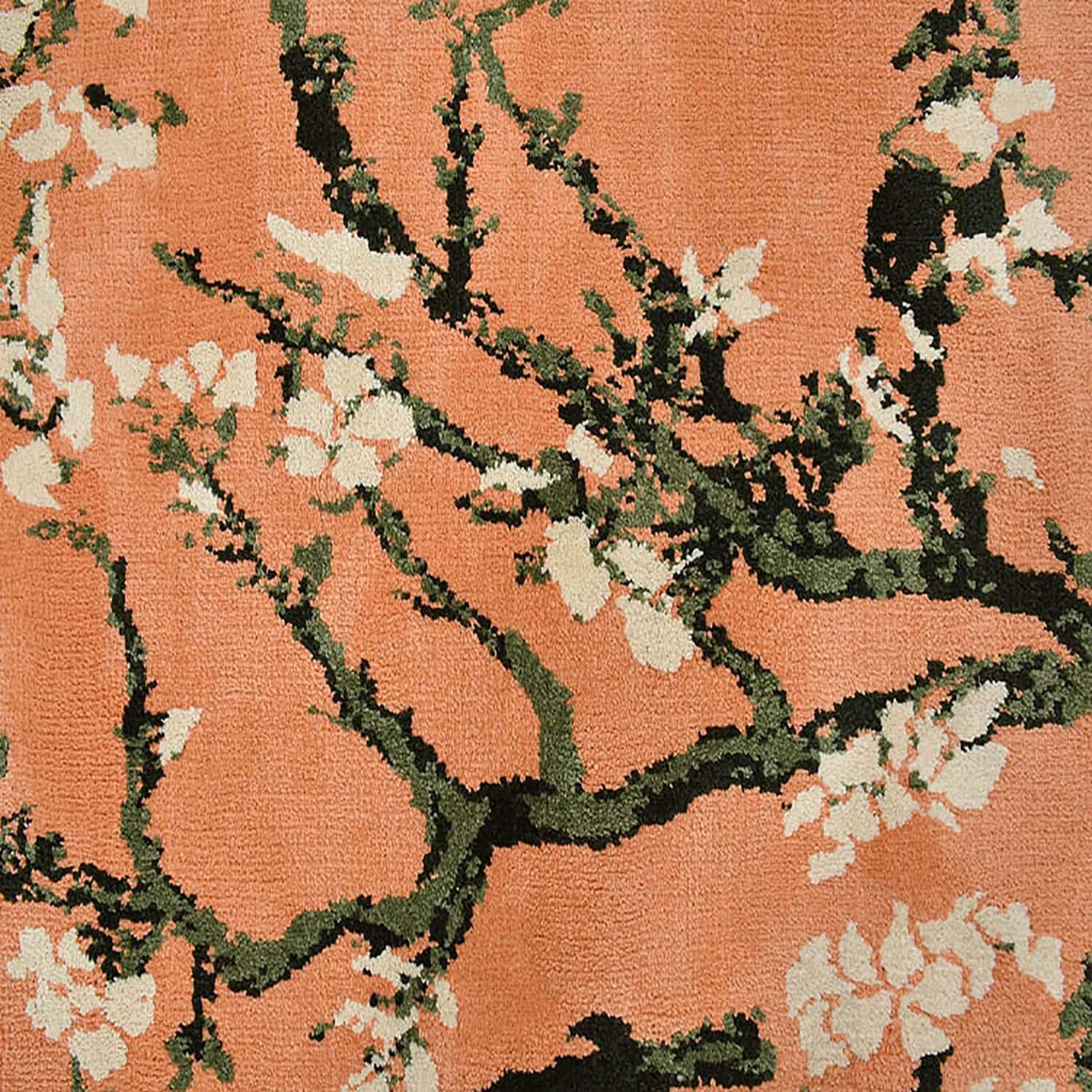 Multicolor Floral Machine Made Polyester 4 X 6 Feet Carpet