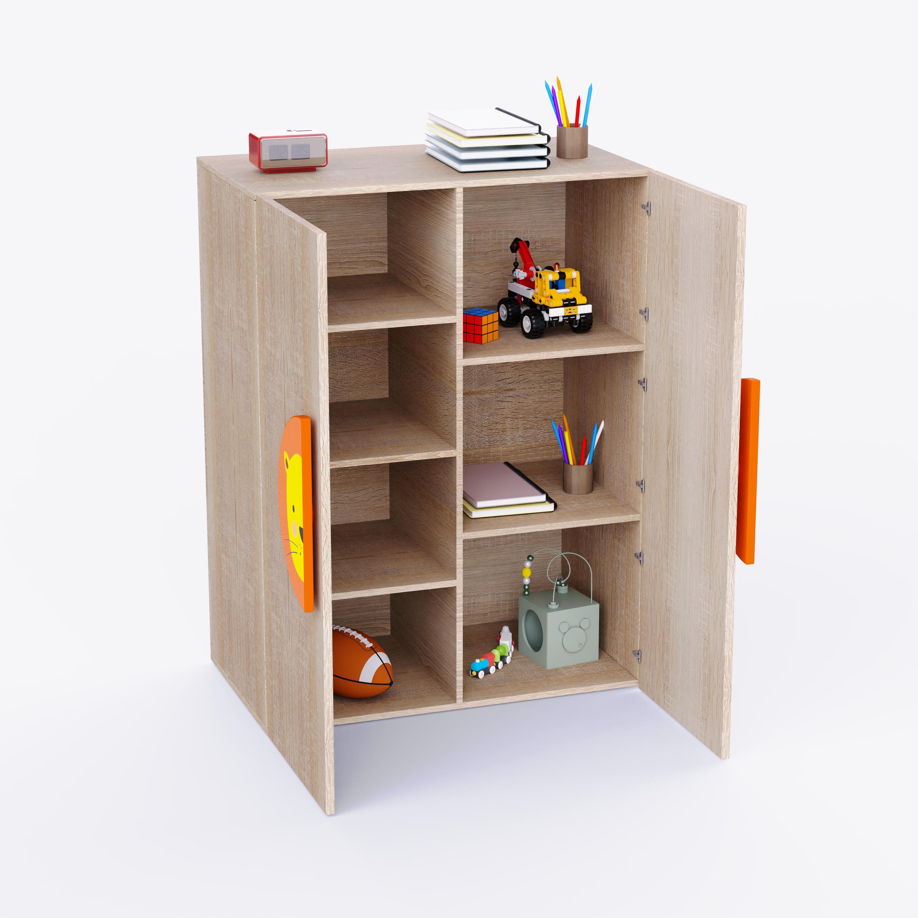 Lion'S Den Cabinet Storage In Oak Colour