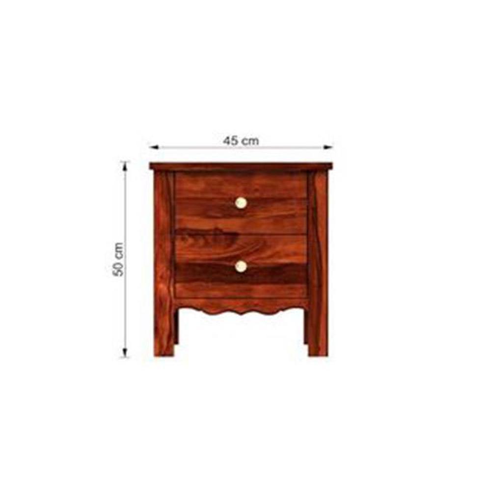 Cabalo Solid Wood Side Table in  Honey Oak Finish