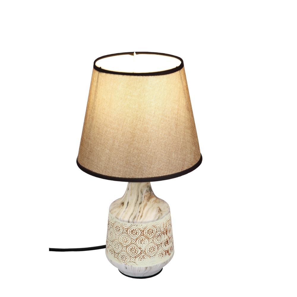 Serenity Metallic Glow Table Lamp Brown Base
