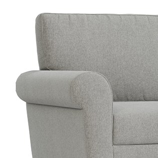 Oxford 1 Seater Fabric Sofa in Vapour Grey Colour