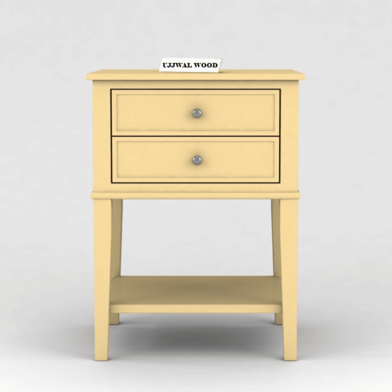 Haze Mango Wood Side and End Table in Yellow Finish